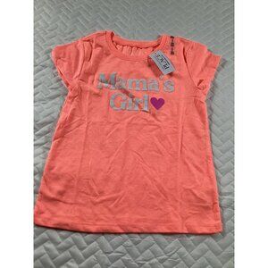 Mamas Girl Coral T-Shirt Size 2T By The Childrens Place Cotton Toddler Girls Tee